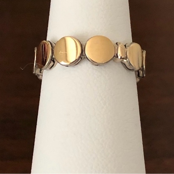 John Hardy 18k Yellow Gold and Silver Ring Size 5.5